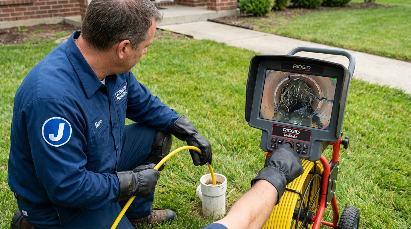 Sewer camera inspection being performed by Johns Plumbing LLC in Von Ormy